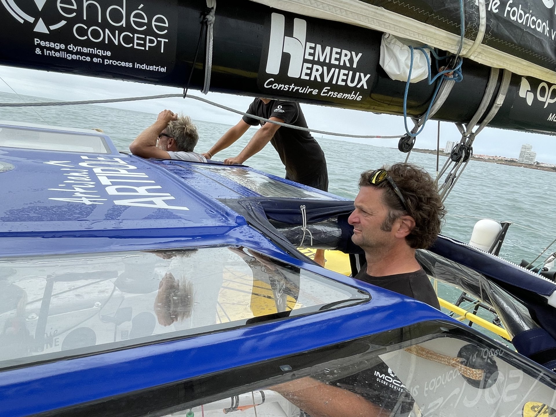 Arnaud Boissières aux commandes de son Imoca, véritable Formule 1 des mers 
