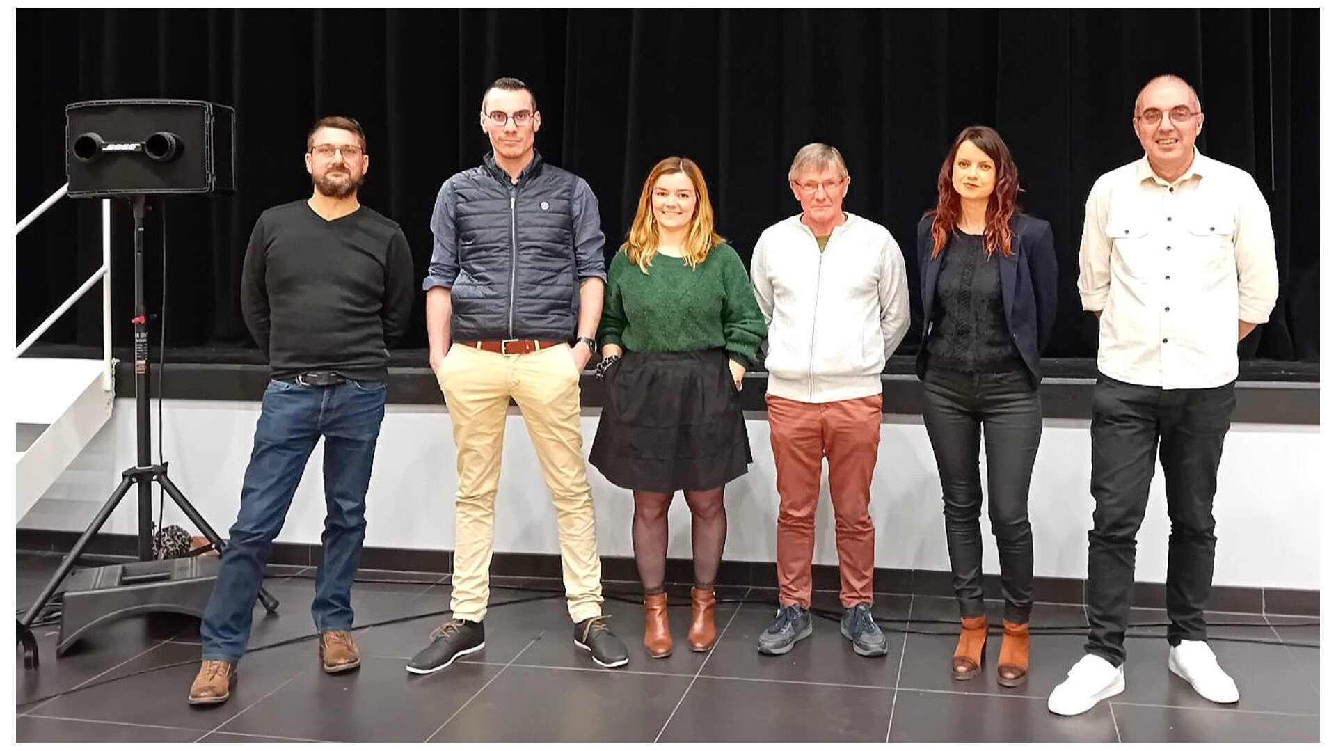 Denis, Quentin, Eve-Anne, Hervé, Rozenn et Samuel, les membres du CSE Hemery-Hervieux et organisateurs de la soirée de fin d