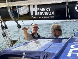 Rémi Berneau soutient le navigateur qui prépare La Route du Rhum