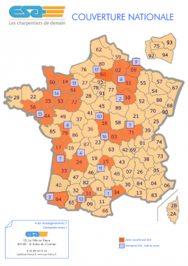 Le réseau ESA, présent dans 21 départements français